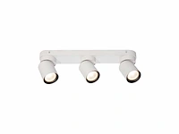 Gu10 opbouwspot armatuur triple cilinder zand wit en zwart draaibaar(12x) - afbeelding 2 van  6