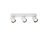 Gu10 opbouwspot armatuur triple cilinder zand wit en zwart draaibaar(6x) - afbeelding 1 van  3