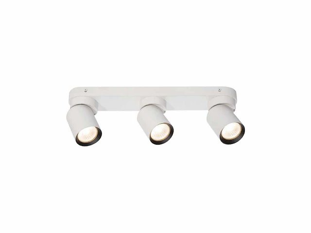 Gu10 opbouwspot armatuur triple cilinder zand wit en zwart draaibaar(6x) - afbeelding 1 van  6