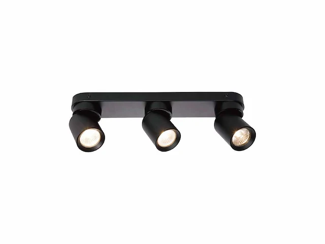 Gu10 opbouwspot armatuur triple cilinder zand zwart draaibaar(12x) - afbeelding 3 van  7