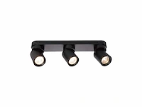 Gu10 opbouwspot armatuur triple cilinder zand zwart draaibaar(12x) - afbeelding 3 van  7