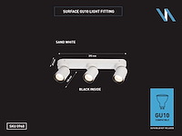 Gu10 opbouwspot armatuur triple draaibaar(6x) - afbeelding 3 van  6