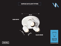 Gu10 opbouwspot rond armatuur triple draaibaar(6x) - afbeelding 8 van  8