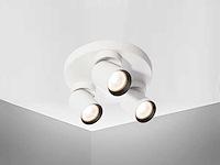 Gu10 opbouwspot rond armatuur triple draaibaar(6x) - afbeelding 3 van  3