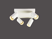 Gu10 vierkant opbouwspot armatuur 4 kop draaibaar (4x) - afbeelding 2 van  4