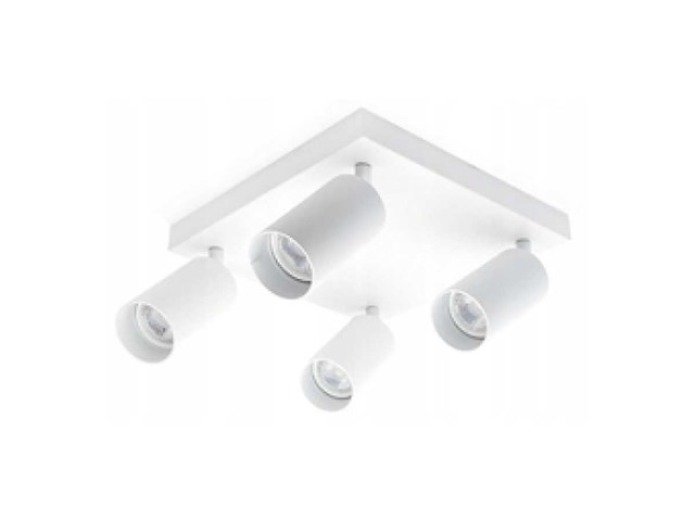 Gu10 vierkant opbouwspot armatuur 4 kop draaibaar (6x) - afbeelding 2 van  3