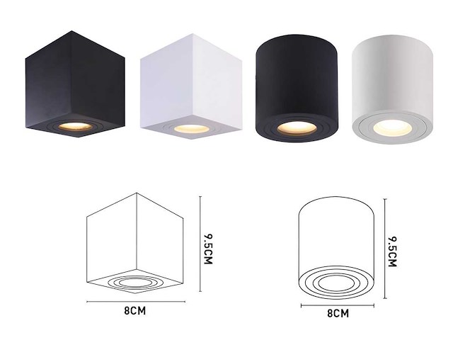 Gu10 waterdicht opbouwspot armatuur ip44 9,5cm (40x) - afbeelding 7 van  7