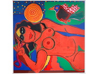 Guillaume corneille - femme allongée - zeefdruk - 120x120 cm - afbeelding 3 van  10