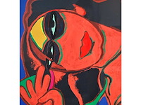 Guillaume corneille - femme allongée - zeefdruk - 120x120 cm - afbeelding 7 van  10