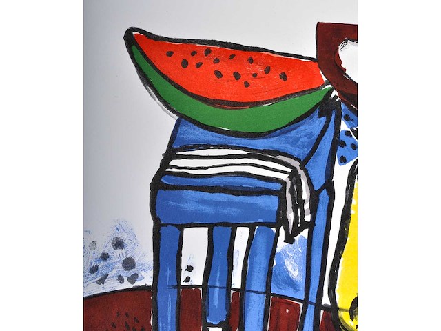 Guillaume corneille - la pastèque - kleurenlithografie - afbeelding 7 van  7