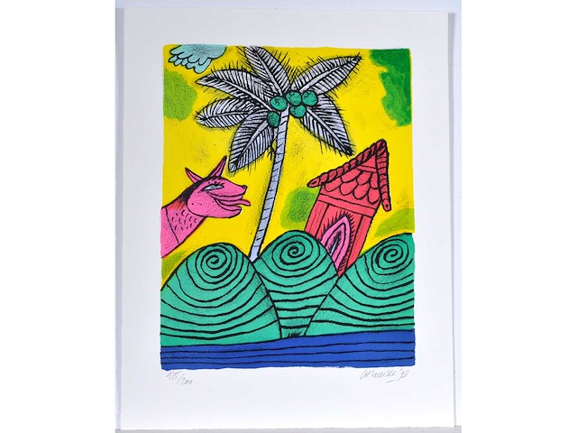 Guillaume corneille - mémoire de bali - portfolio met vier litho's - afbeelding 6 van  17