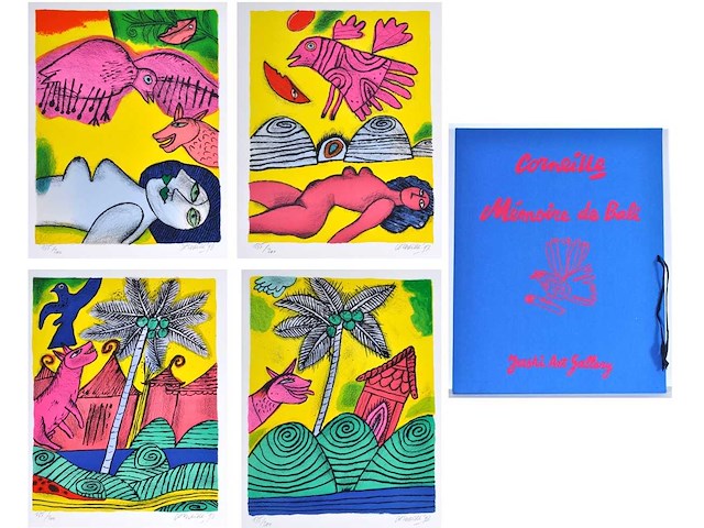 Guillaume corneille - mémoire de bali - portfolio met vier litho's - afbeelding 1 van  17