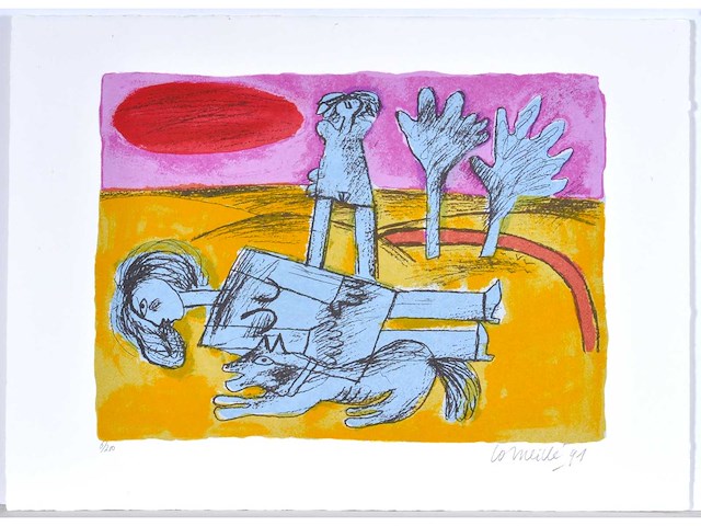 Guillaume corneille - promenade - portfolio met vier litho's - afbeelding 6 van  17