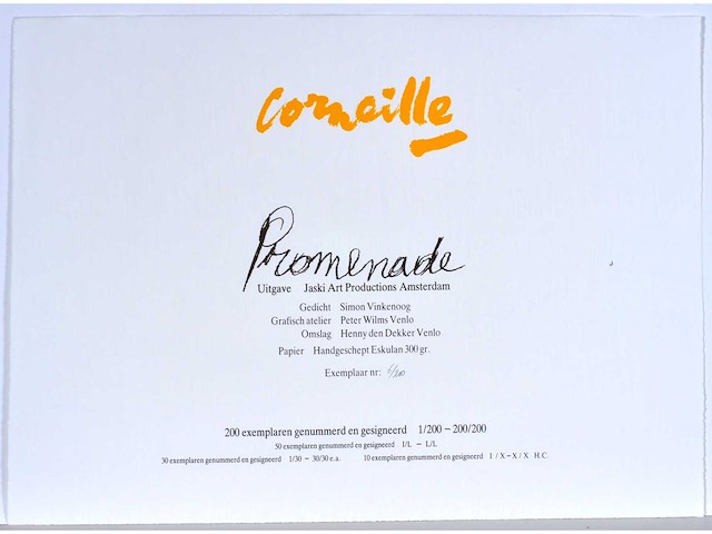 Guillaume corneille - promenade - portfolio met vier litho's - afbeelding 11 van  17
