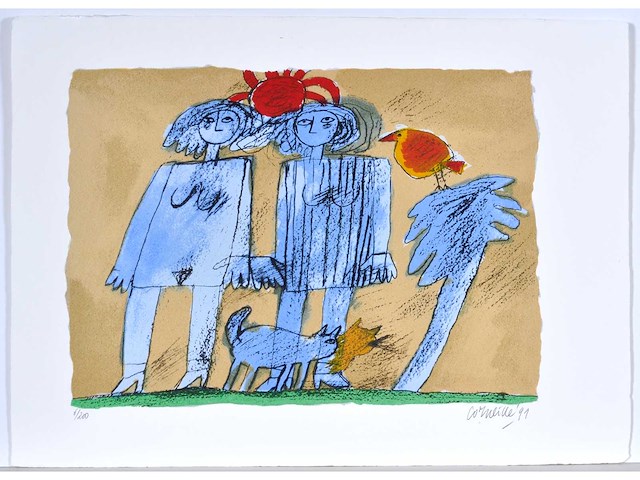 Guillaume corneille - promenade - portfolio met vier litho's - afbeelding 16 van  17