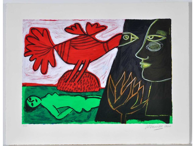 Guillaume corneille - zeefdruk - 1/200 - afbeelding 2 van  6