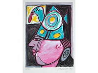 Guillaume corneille - zeefdruk - 4/200 - afbeelding 1 van  4