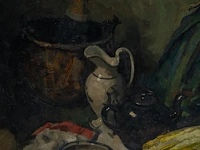 Guillaume michiels (1909-1997), still life, with a doll, oil on canvas 87 x 95 cm. (34 1/4 x 37.39 in.), frame: 106 x 113 cm. (41.72 x 44.49 in.) - afbeelding 7 van  7