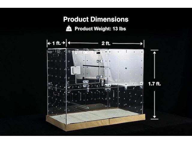 Guinealoft™ acryl kooi (model-e) - afbeelding 2 van  5