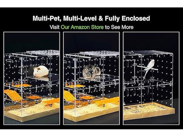 Guinealoft™ acryl kooi (model-e) - afbeelding 5 van  5