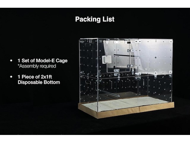 Guinealoft™ acryl kooi (model-e) - afbeelding 3 van  5