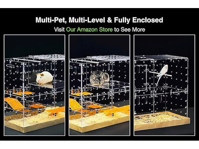 Guinealoft™ acryl kooi (model-e) - afbeelding 5 van  5
