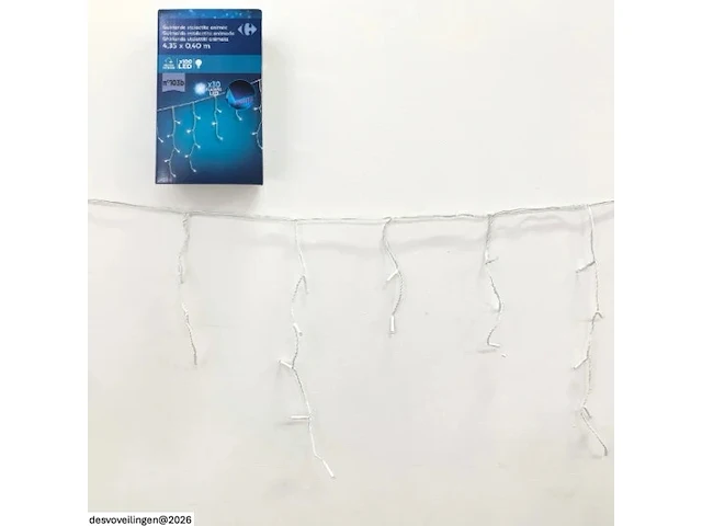 Guirlande kerstverlichting met ijspegels - afbeelding 2 van  2