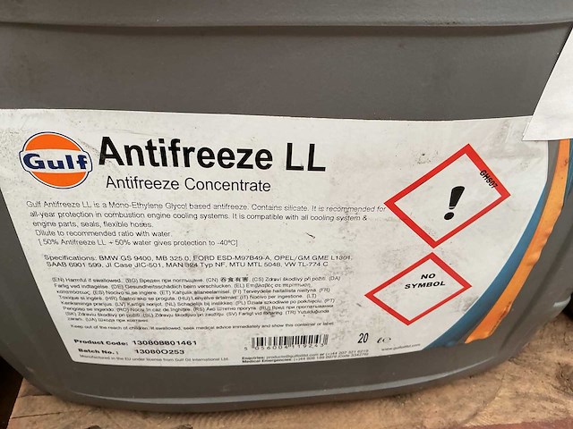 Gulf antivries inhoud 20 liter (2x) - afbeelding 2 van  2