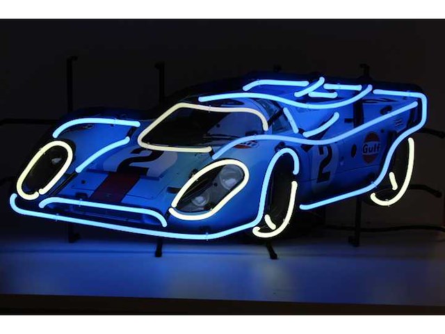 Gulf porsche - 917 - neon verlichting - afbeelding 1 van  2