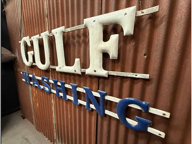 Gulf washing emaille plaat - afbeelding 6 van  8