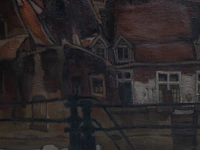Gustaaf crommelynck (1883-1961), view of ghent, oil on canvas 100 x 108 cm. (39.36 x 42.52 in.), frame: 110 x 118 cm. (43.31 x 46.46 in.) - afbeelding 5 van  6