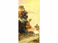 Gustave helinck - herfstlandschap - olie op paneel
