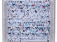 Guy leclef (1962), untitled, mixed media collage with pieces of magazines presented in a plexi box 72 x 75 cm. (28.35 x 29.53 in.), frame: 90 x 90 cm. (35.42 x 35.42 in.)