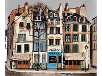 Guy nochet - parijse straatgevels - olie op doek - 46x55 cm - afbeelding 1 van  9