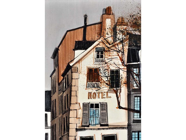 Guy nochet - parijse straatgevels - olie op doek - 46x55 cm - afbeelding 3 van  9