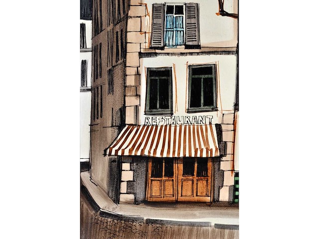 Guy nochet - parijse straatgevels - olie op doek - 46x55 cm - afbeelding 8 van  9