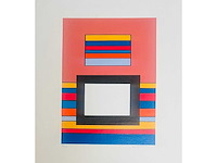 Guy vandenbranden - geometrische compositie - kleurenzeefdruk - afbeelding 1 van  2