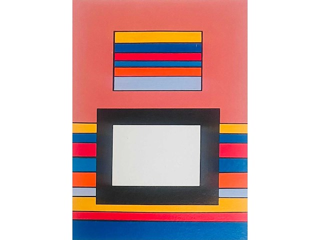 Guy vandenbranden - geometrische compositie - kleurenzeefdruk - afbeelding 10 van  11