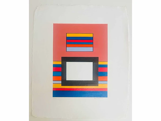 Guy vandenbranden - geometrische compositie - kleurenzeefdruk - afbeelding 7 van  11