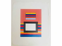 Guy vandenbranden - geometrische compositie - kleurenzeefdruk - afbeelding 7 van  11