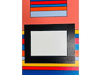 Guy vandenbranden - geometrische compositie - zeefdruk - ingelijst - afbeelding 2 van  13