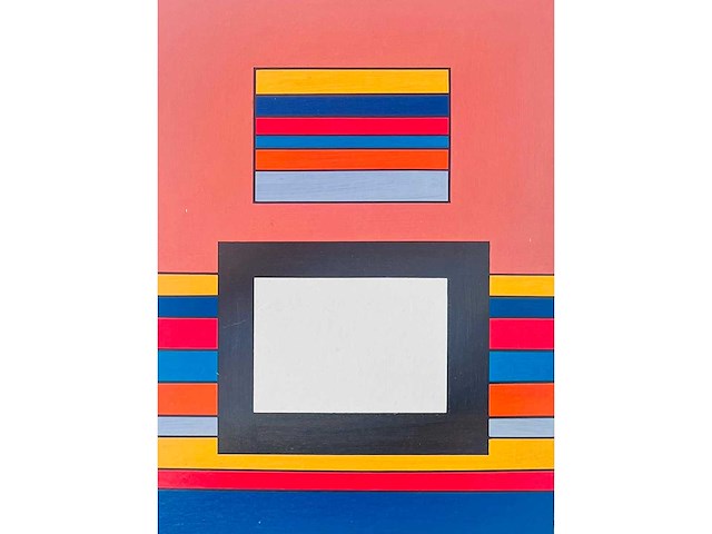 Guy vandenbranden - geometrische compositie - zeefdruk - ingelijst - afbeelding 6 van  13