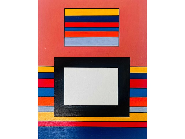 Guy vandenbranden - geometrische compositie - zeefdruk - afbeelding 2 van  6