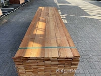 Guyana teak beschoeiingsplanken 2500-3000x100x20mm (207x)