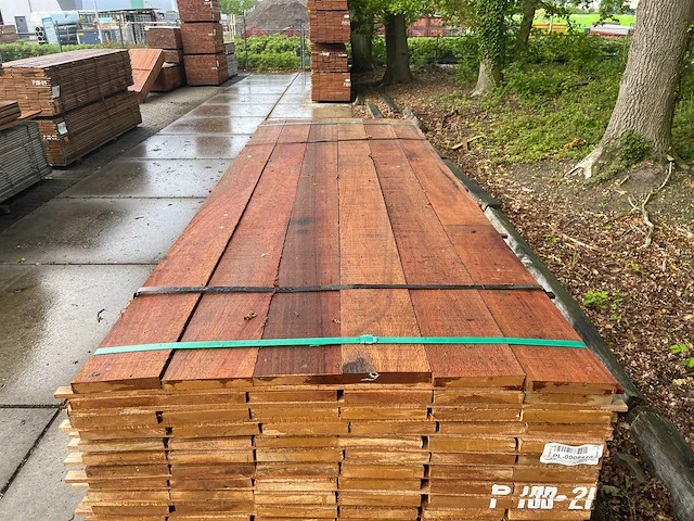 Guyana teak beschoeiingsplanken 3500x150x20mm (72x) - afbeelding 1 van  4