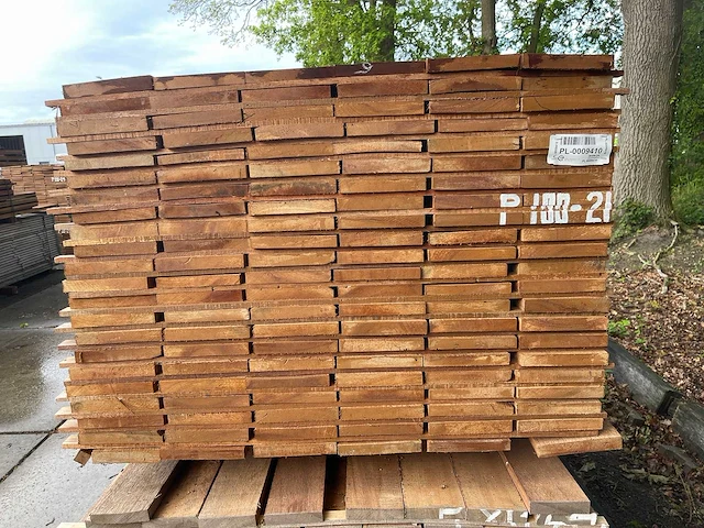 Guyana teak beschoeiingsplanken 3500x150x20mm (72x) - afbeelding 3 van  4