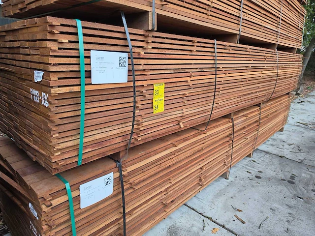 Guyana teak beschoeiingsplanken 5000x100x20mm (100x) - afbeelding 4 van  4