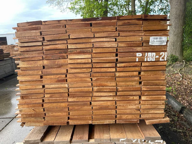 Guyana teak beschoeiingsplanken 5500x150x20mm (66x) - afbeelding 3 van  4