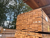 Guyana teak latten fijnbezaagd 3050x80x31mm (108x) - afbeelding 2 van  2
