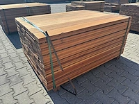 Guyana teak planken geschaafd 1400x145x21mm (189x) - afbeelding 1 van  3